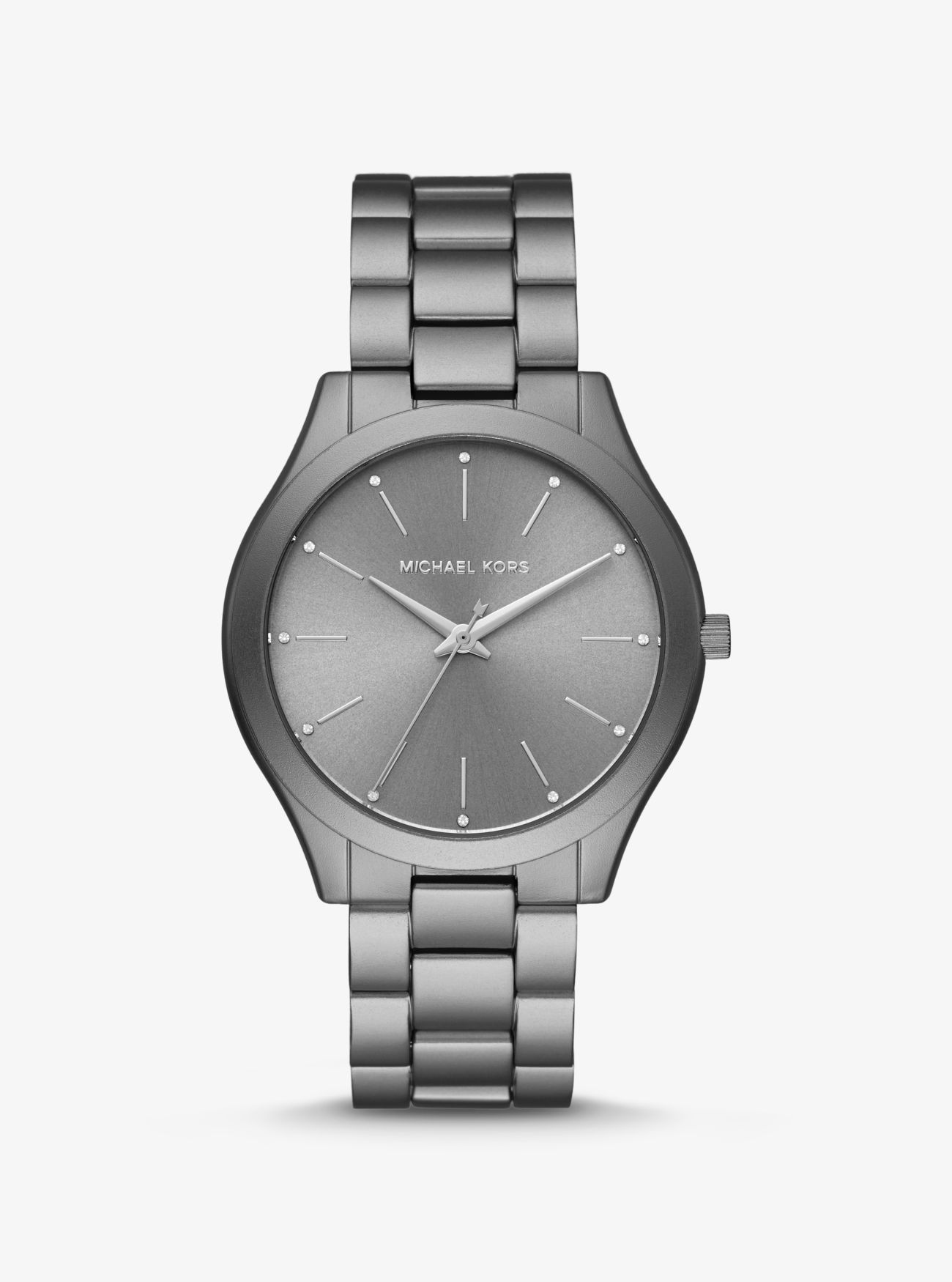 MICHAEL KORS Slim Runway Grey-Tone Aluminum Watch