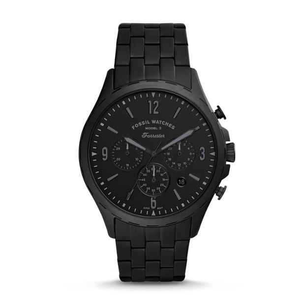 Fossil FORRESTER CHRONOGRAPH BLACK STAINLESS STEEL WATCH